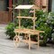 Vintiquewise Large Wooden 3 Tier Rolling Table Cart with 2 Wheels and Shelves QI004292 - alternate 2